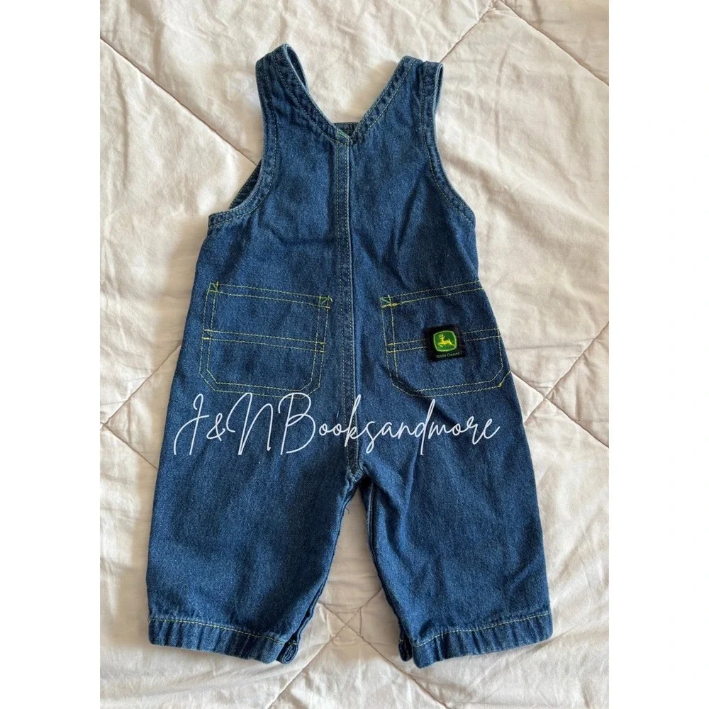 Baby Boy John Deere Denim Pant Overalls Size 3M